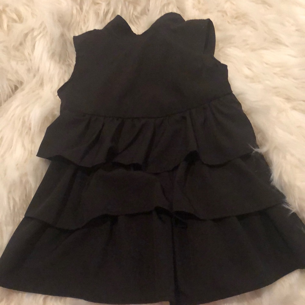 Black ruffle dress